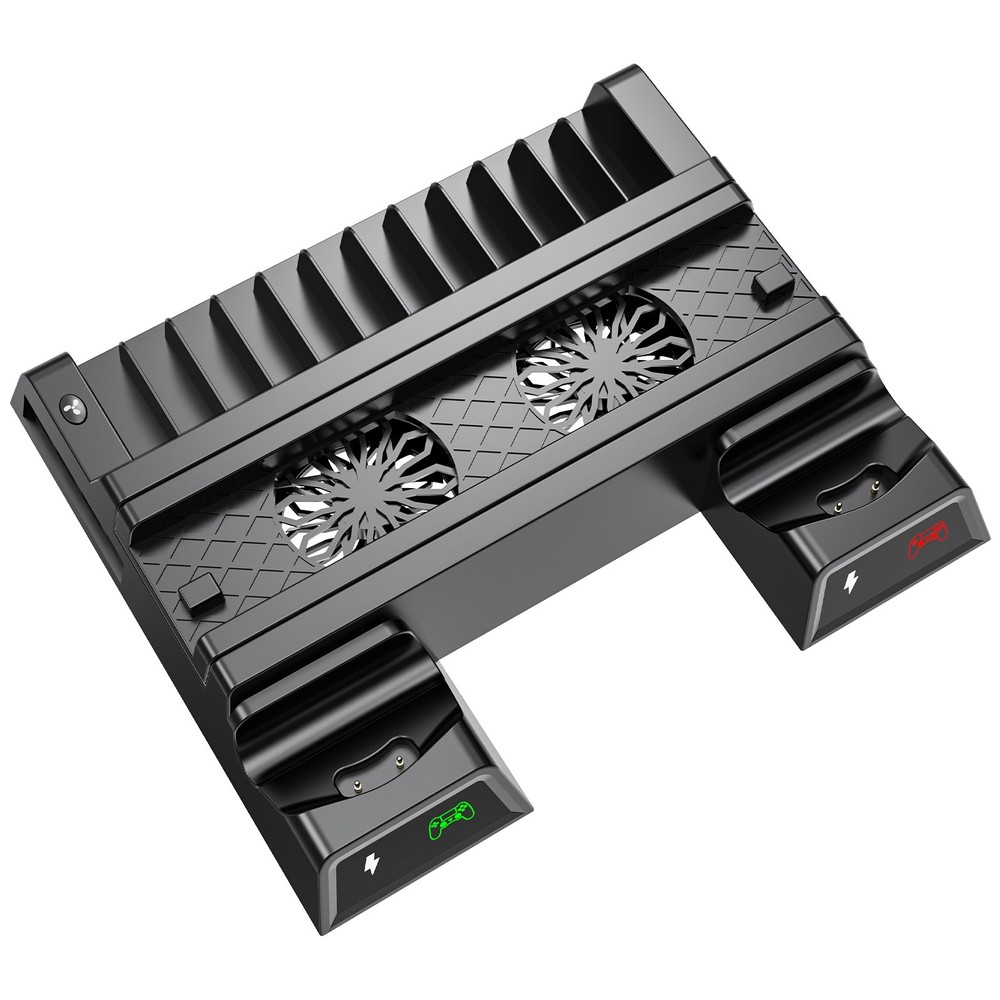 Vertical Stand For PS4/Pro/Slim Controller Cooling Fan Dual Charging DockStation
