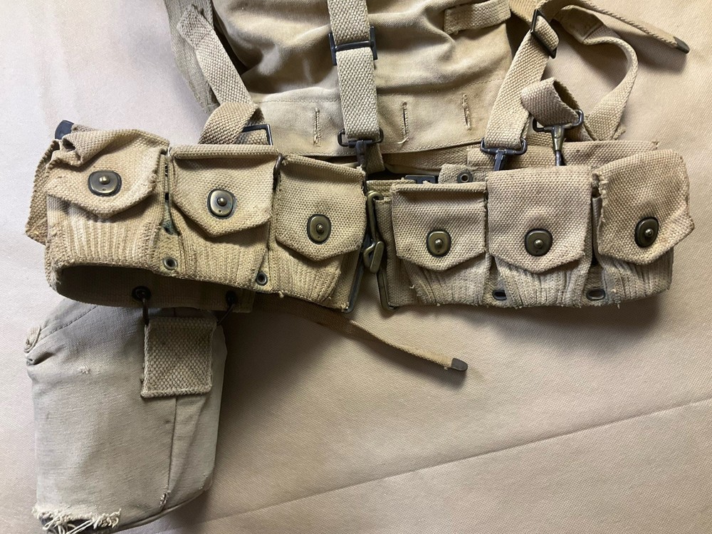 WWI GI Belt With Accessories