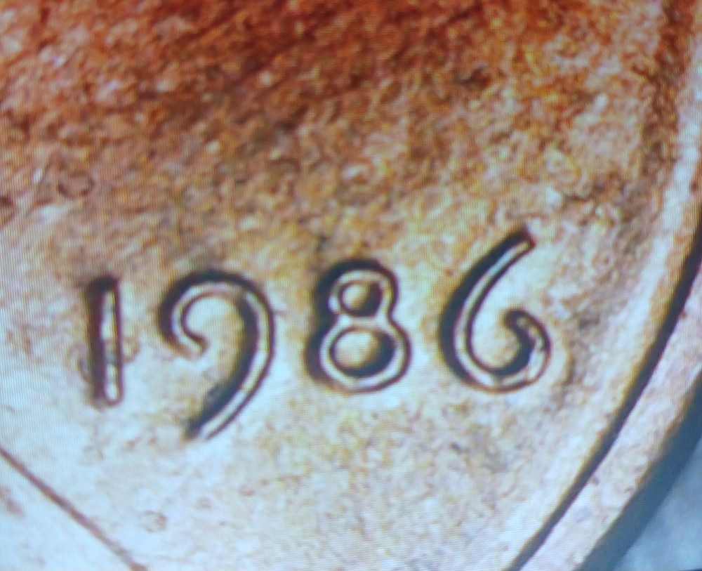 1986 Lincoln Cent DDO Error Coin