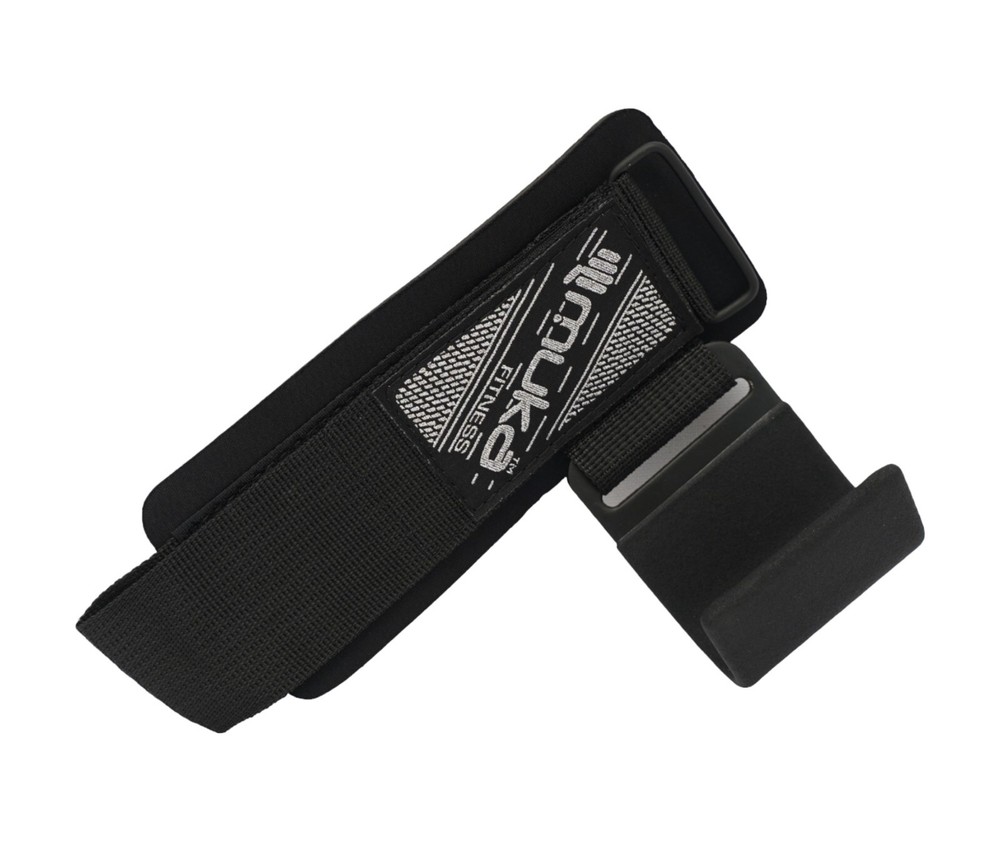 Weight Lifting Hooks(Pair) Non-Slip Rubber Coated Support Adjustable Wrist strap