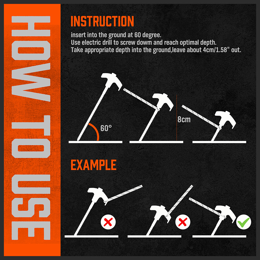 26pc TWISTED Tent Stakes Camping Outdoor Pegs Steel Heavy Duty Metal Nail