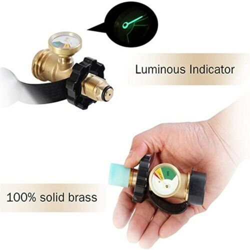 Propane Gas ank Fill Attachment Solid Brass Propane Refill Adapter for 1LB Tank