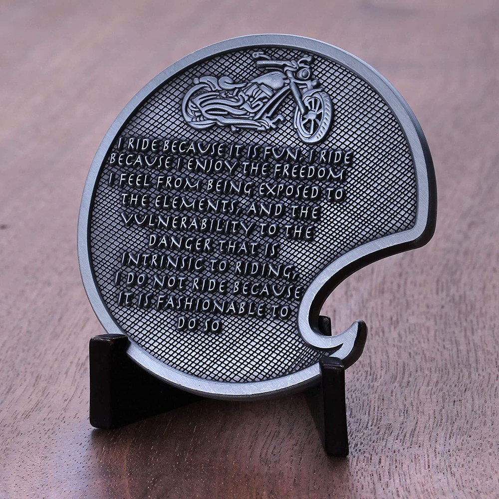Motorcycle Creed Challenge Coin