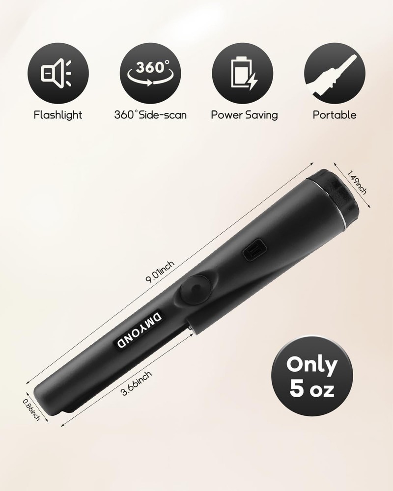 Easy Operation Waterproof Metal Detector Pinpointer - Locate Treasures with Ease