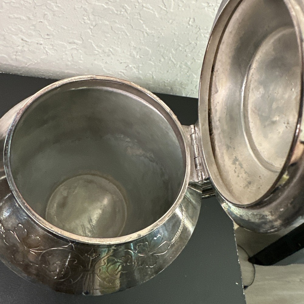 ROGERS SMITH CONNECTICUT 1887 SILVER-PLATE TEAPOT Server Antique Victorian