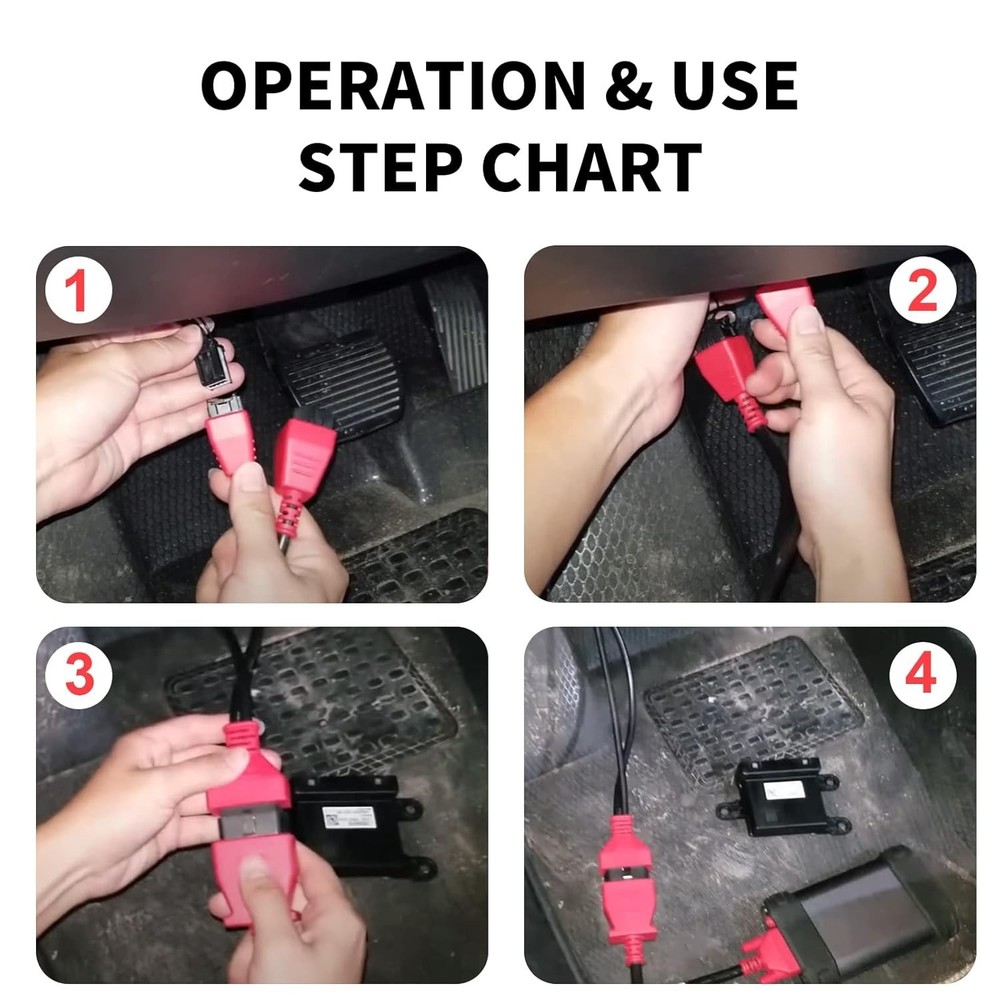 FCA 12+8 Cable Adapter for Chrysler 12+8 Programming Cable Connector, Autel OBD2