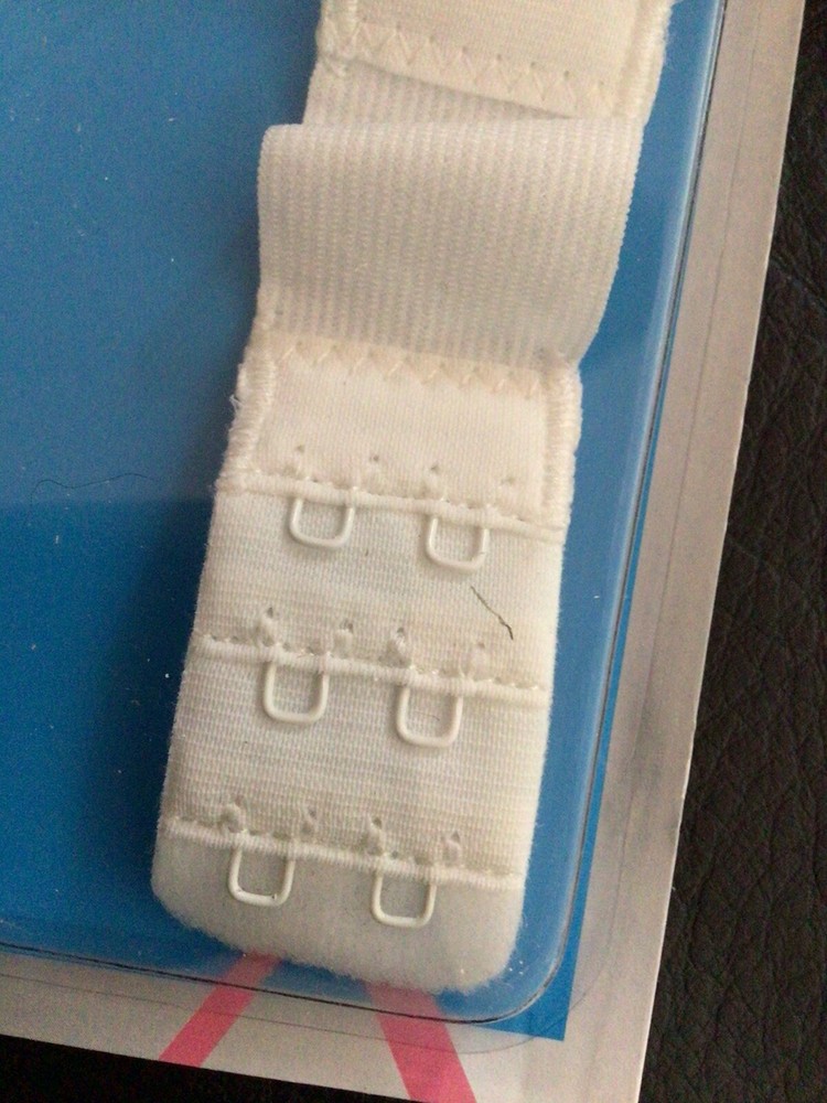 25mm 2 Hook Milward White Bra Extender