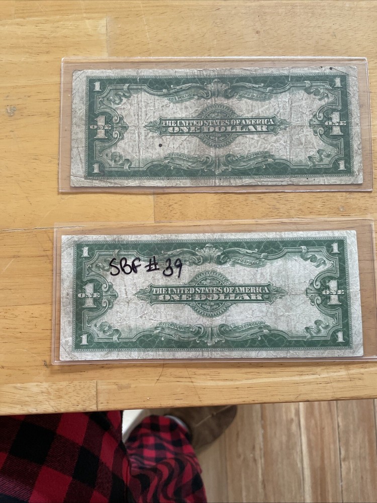 1923 $1 Silver Certificate Note One Dollar Bill (Lot Of 2 Notes)