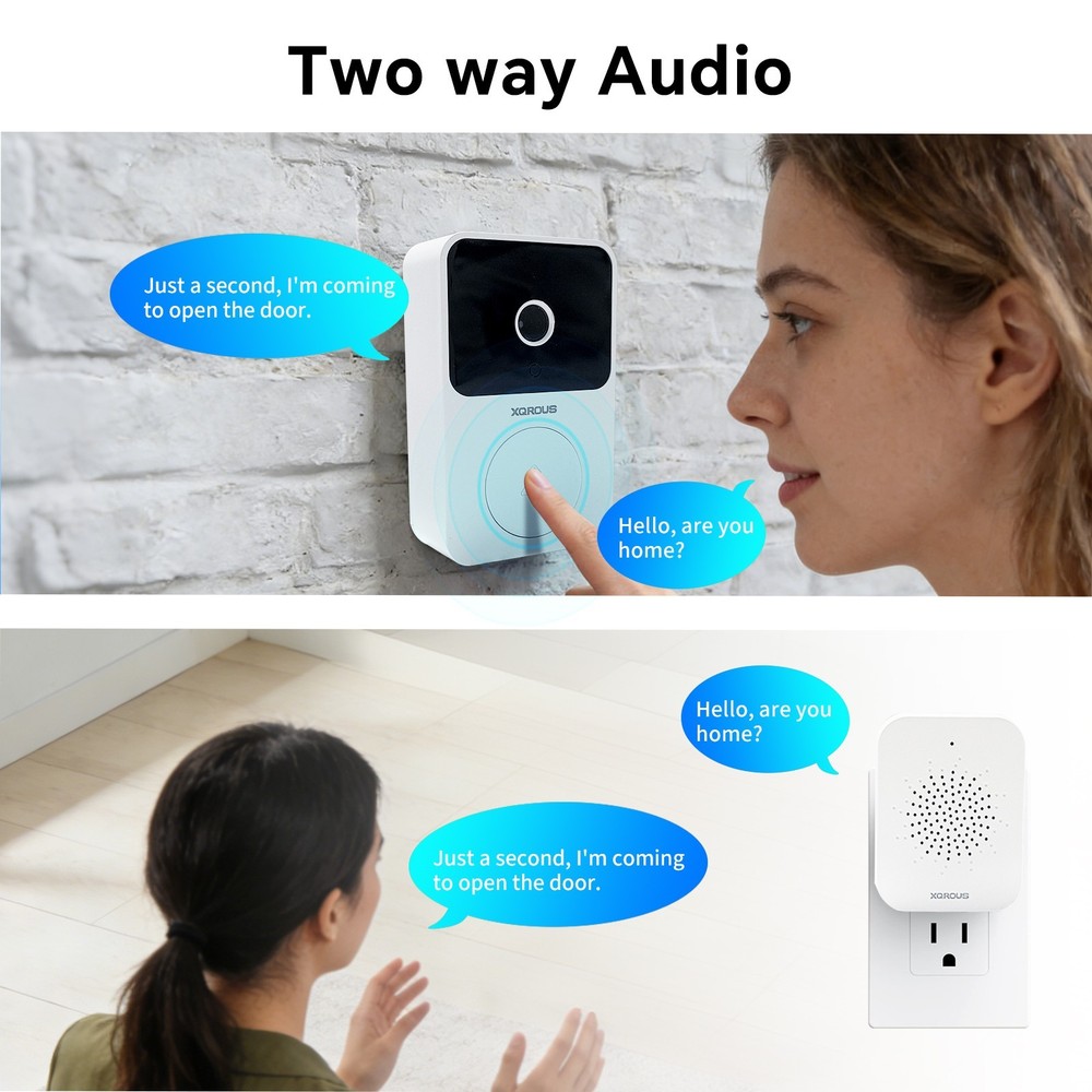 XQROUS Security Access Control Wireless Home Video Intercom Doorbell