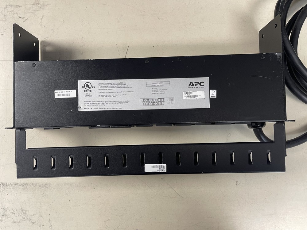 APC AP7811 2U Metered Rack C13 C19 Outlets Rack Mountable