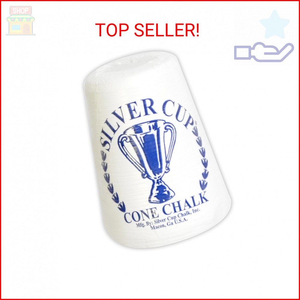Hathaway Silver Cup Cone Talc Chalk, White
