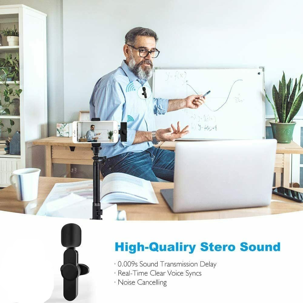 Wireless Microphone Mini Audio With Type-C Receiver For Conference Interview D