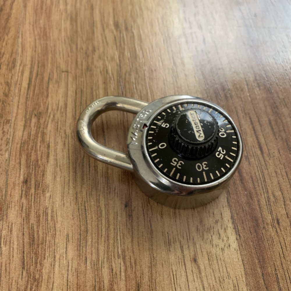 Master Lock General Security Combination Padlock Black 1-7/8" W/combination