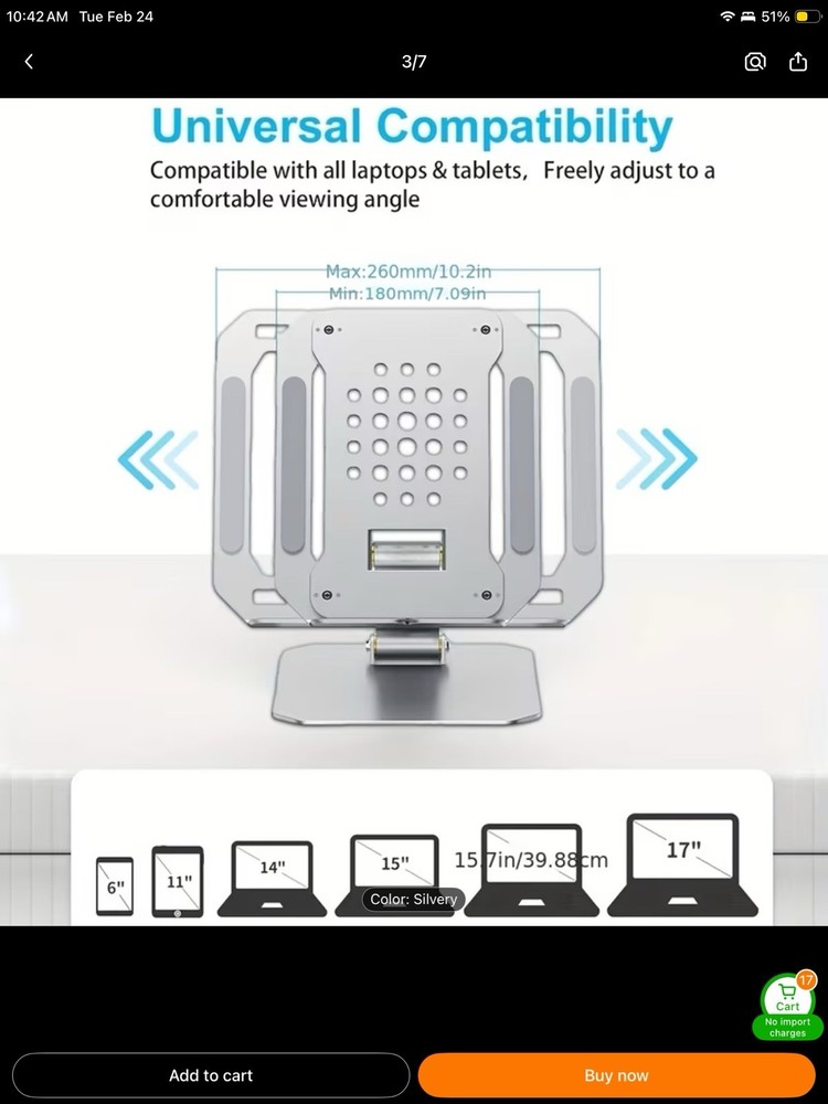 Adjustable Ergonomic Laptop Stand