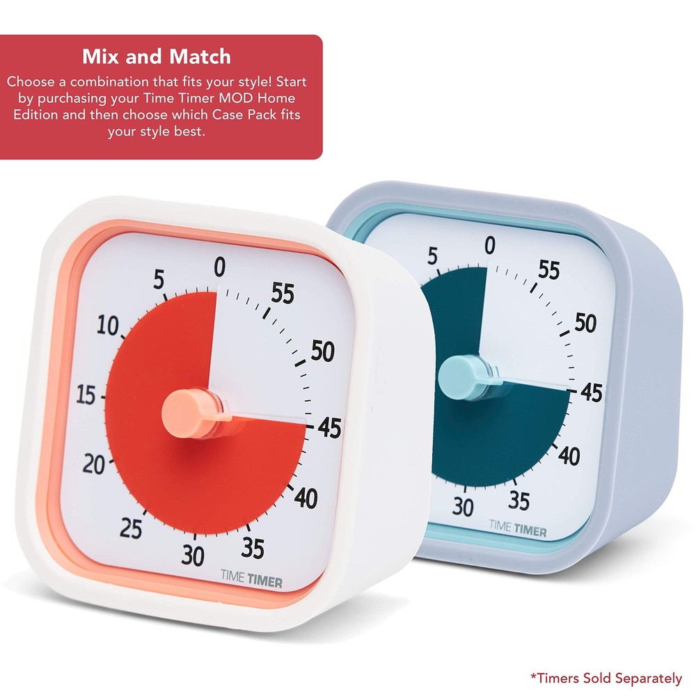 TIME TIMER Home MOD Neutral Cases - for Classroom Learning, Homeschool
