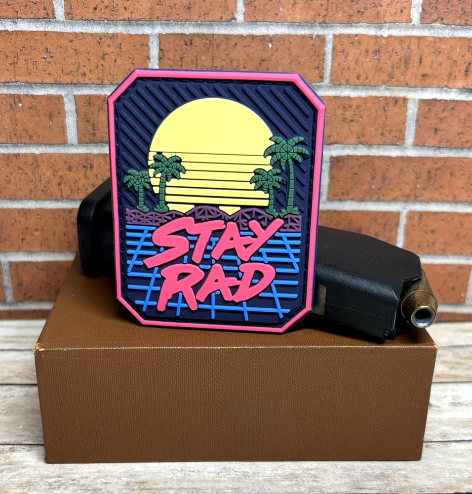 Stay Rad PVC Patch - Tactical Morale Patch - Cool Retro 80's Arcade Patch