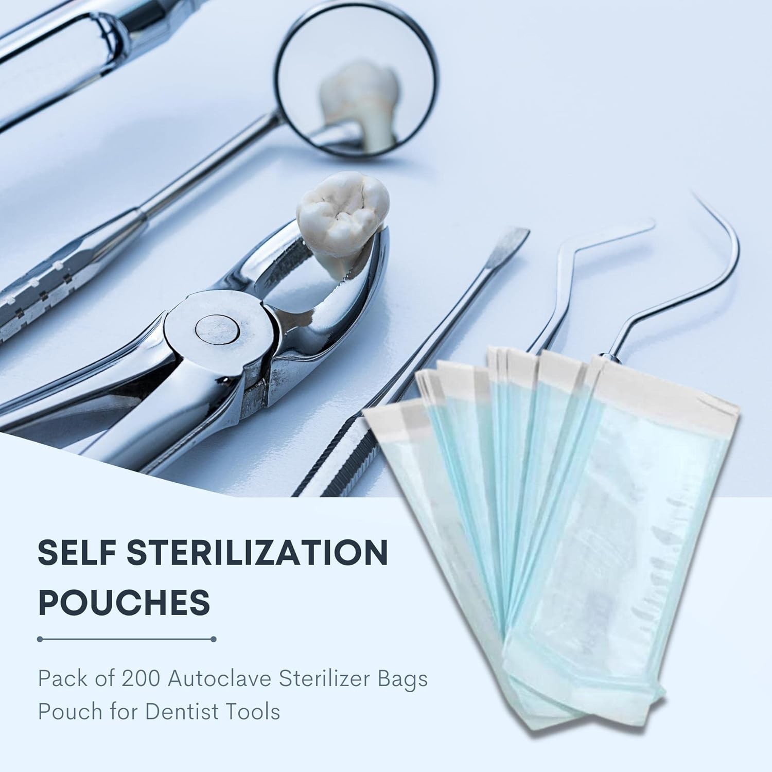 Sterilization Pouches- 3.5 " x 9 " Dental Medical Self Seal Pouch Bag 1000pcs
