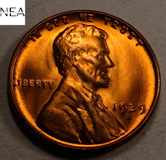 1939-S Lincoln Wheat Penny Cent ~ Gem BU (red)