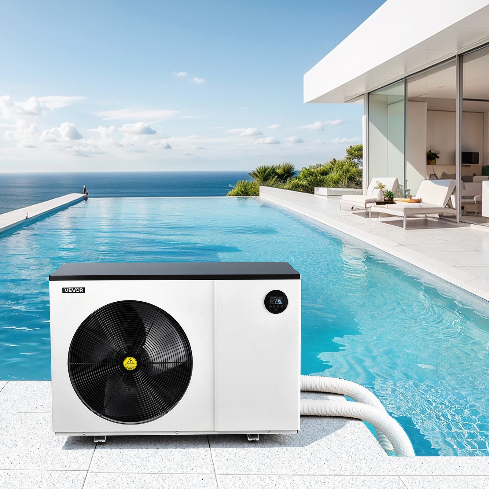 VEVOR 70730 BTU Pool Heat Pump Electric Heater for In-Ground All-DC Inverter