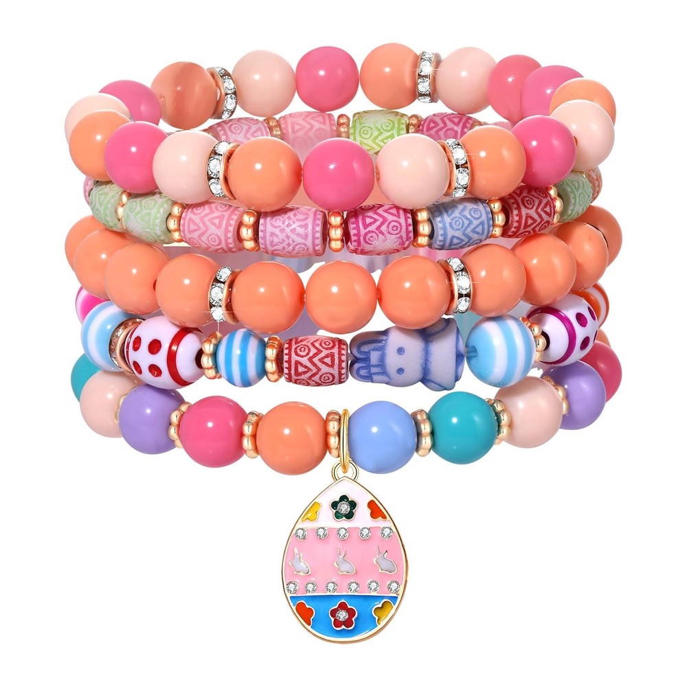 5 Pack Beaded Bracelet Stackable Christmas Thanksgiving St. Patrick’s Day