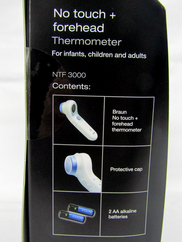 Braun No Touch Forehead Thermometer Color Coded Temp NTF3000CN - SEALED