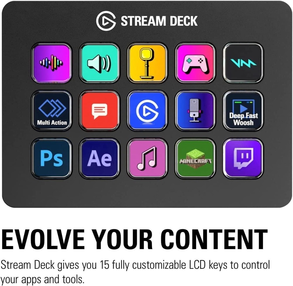 Stream Deck MK.2 - One-Touch 15 Key Controller for Streamlined Content Creation
