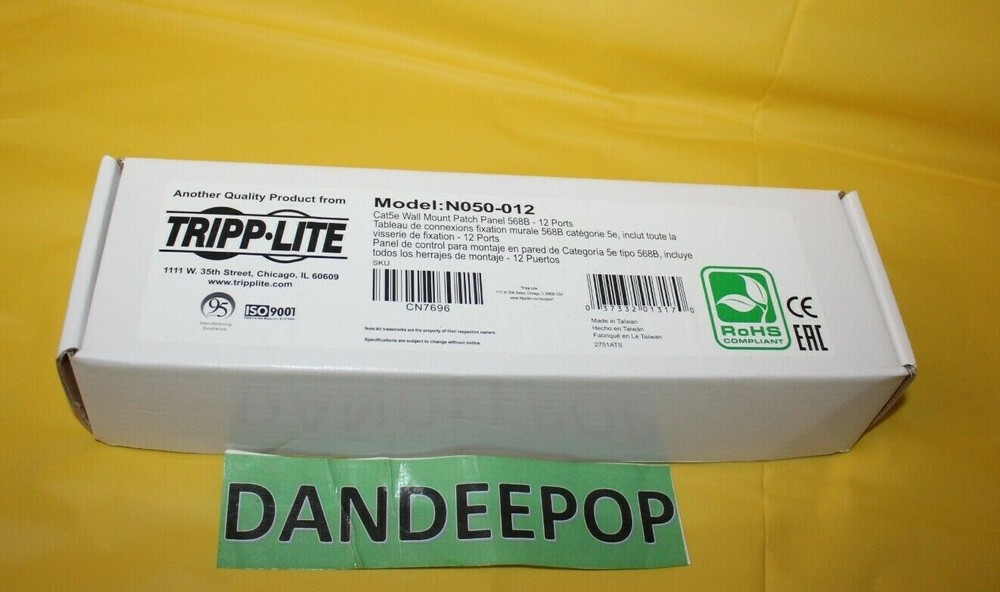 Tripp Lite Wall Mount Patch Panel NO50-12 Panel 568B 12 Ports