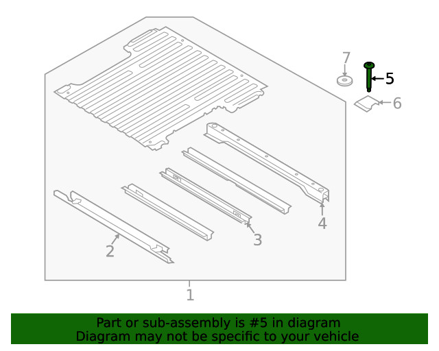 Genuine Bed mount bolt X1 W717000-S901