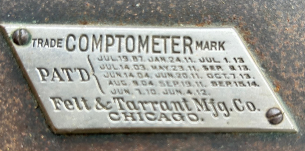 VINTAGE COMPTOMETER BY FELT & TARRANT MFG / chicago