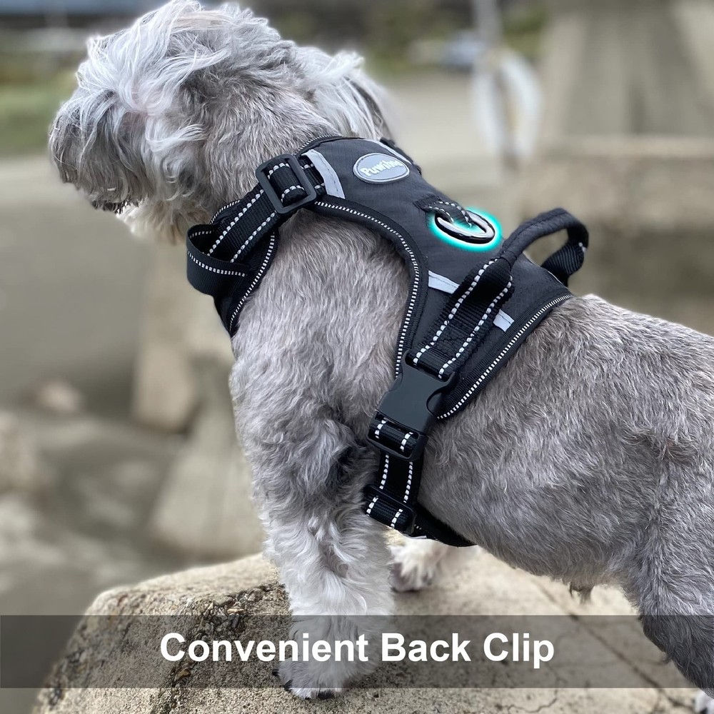 No Pull Dog Harness, Reflective Walking Dog Harness with Easy Control Handle ...