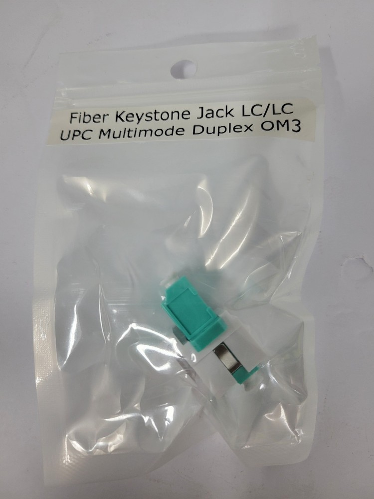 4x LC/LC UPC Multimode Duplex OM3 Keystone Jack