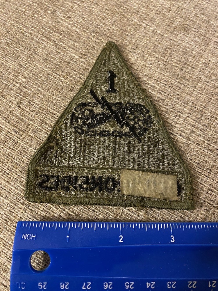 US Army 1st Armored Division Subdued Patch Old Ironsides INV9317