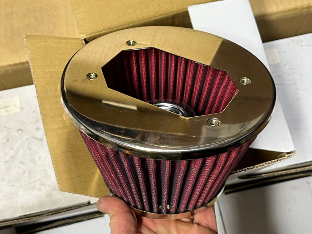 95-99 Eclipse GST GSX 2.0 Turbo Performance Air Filter + Bracket - RED CHROME