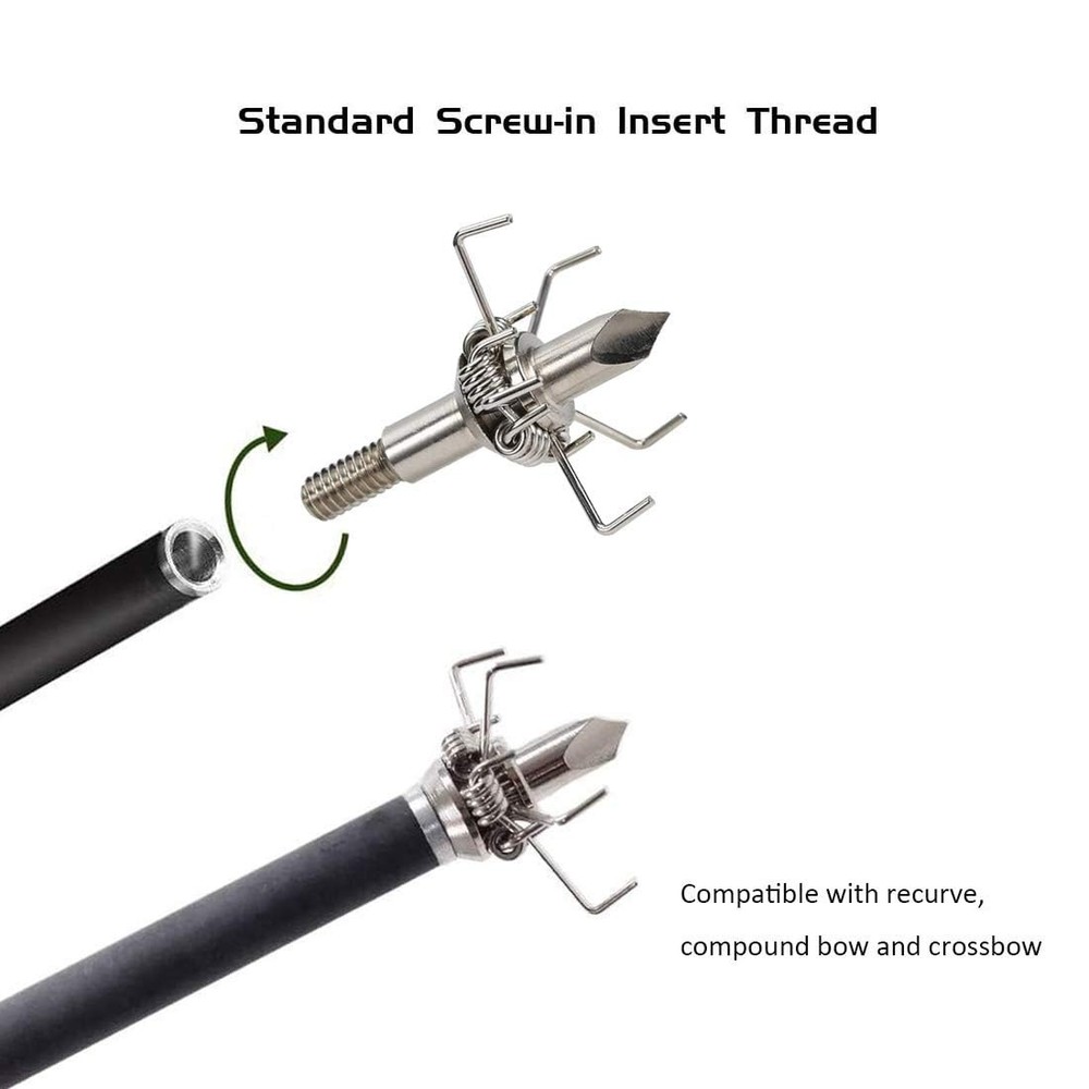 Ontsho 125 Grain Small Game Broadheads Sharp Points Sharp, 125 Grains