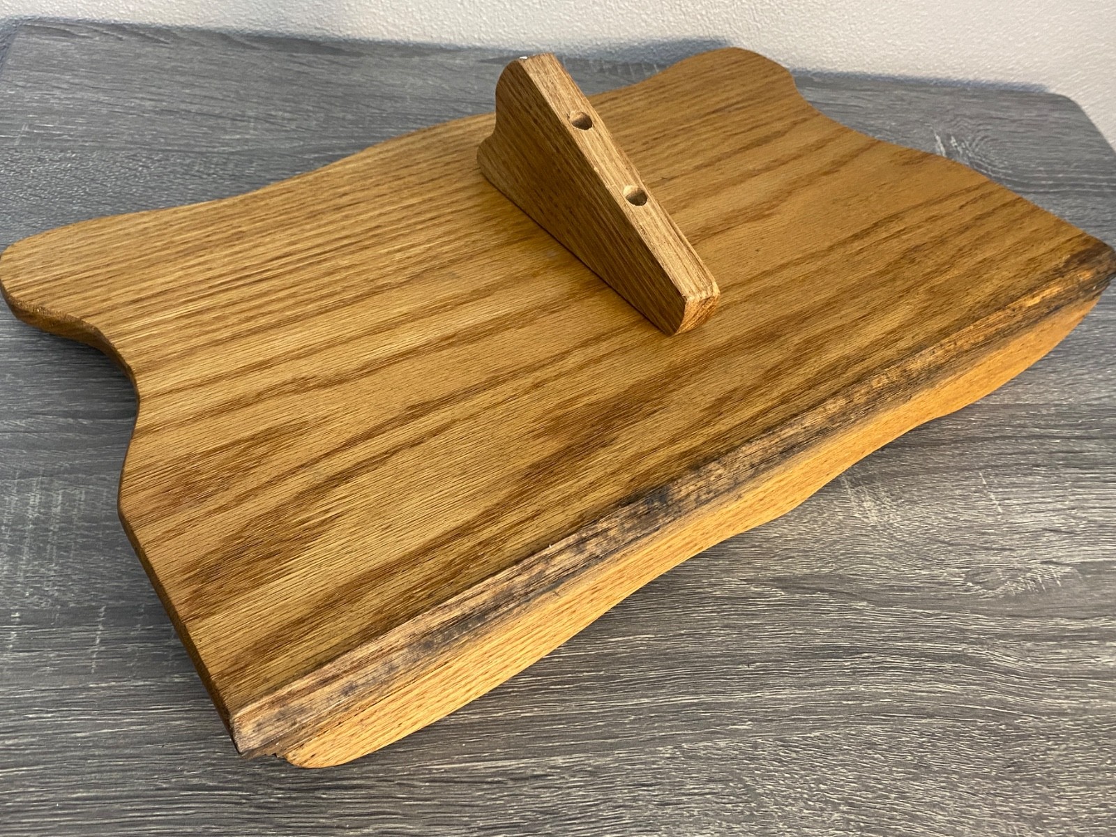 Oak Wood Missal Stand, Cook Book Rest, Bible Holder Carved Wheat Theme