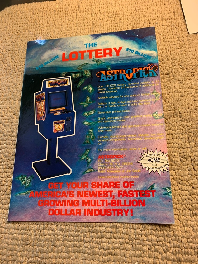 11- 8.5'' Astro pick   arcade game AD FLYER