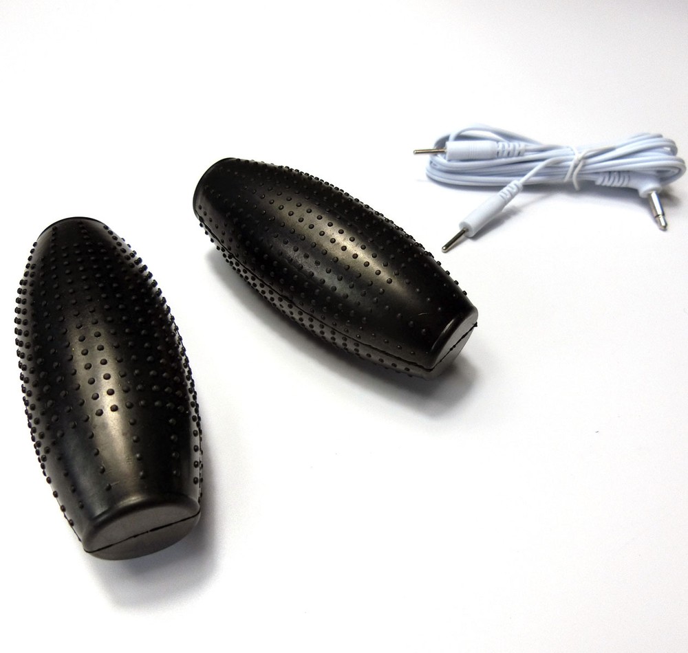 2 Hand Grenade electrode Physiotherapy Accessories With Cable for TENS Machine