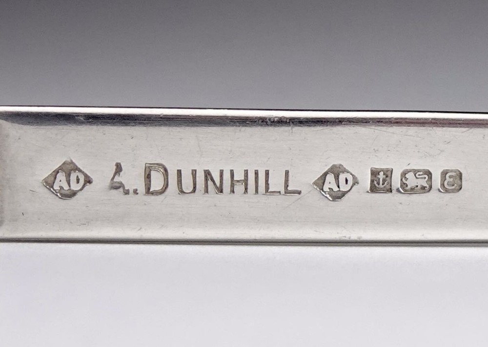 Dunhill Block Check Silver Tie Pin