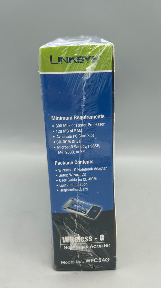 Linksys Wireless-G Notebook Adapter (WPC54G) - Sealed