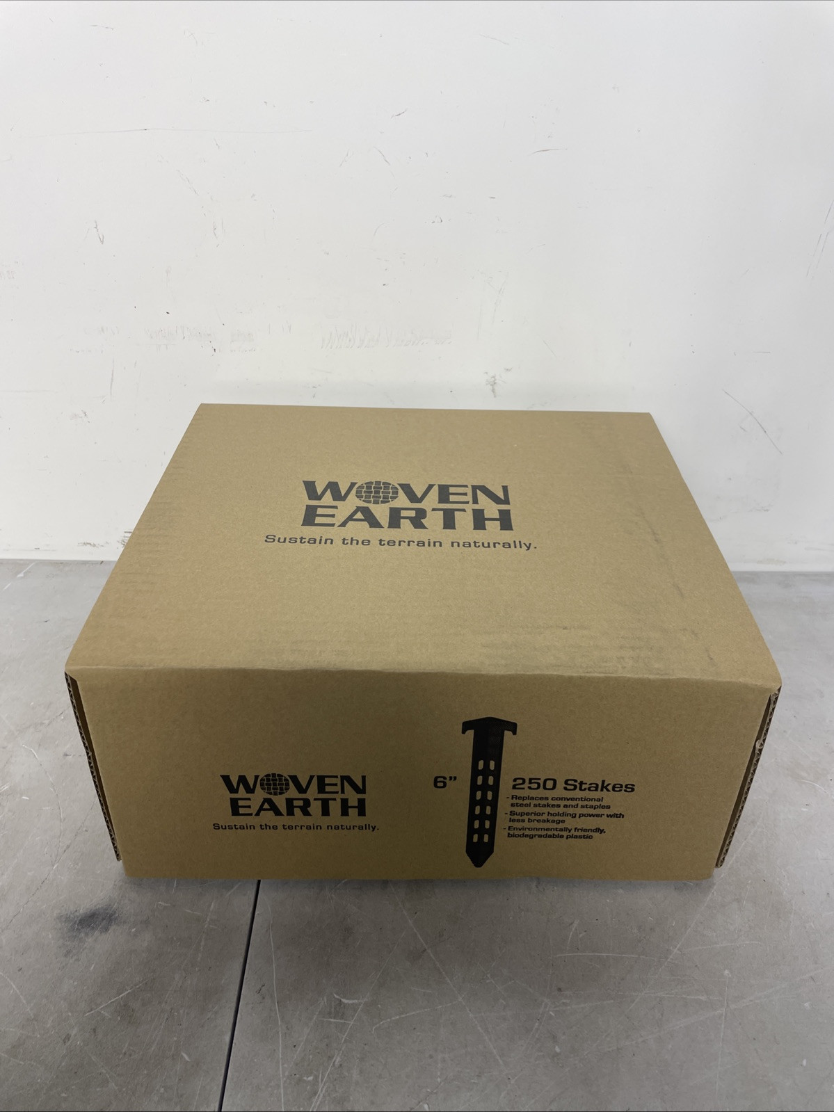 Woven Earth Degradable 6” Nesting Landscape Stake - Box of 250 Brown New