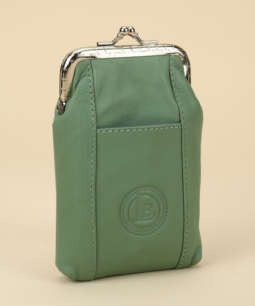 Genuine Leather Cigarette Case with Lighter Pouch Soft Green by Leatherboss