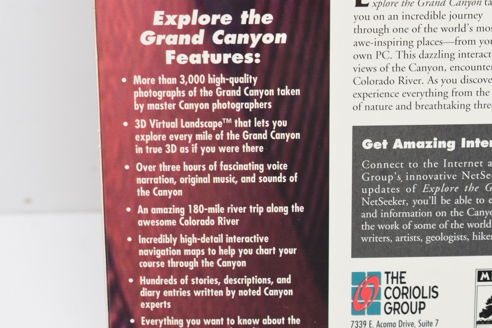 Explore The Grand Canyon Arizona Windows CD-Rom Multimedia Big Box Sofware 1995