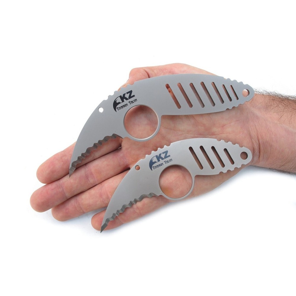 KZ Titanium Talon 2" Serraed Edge