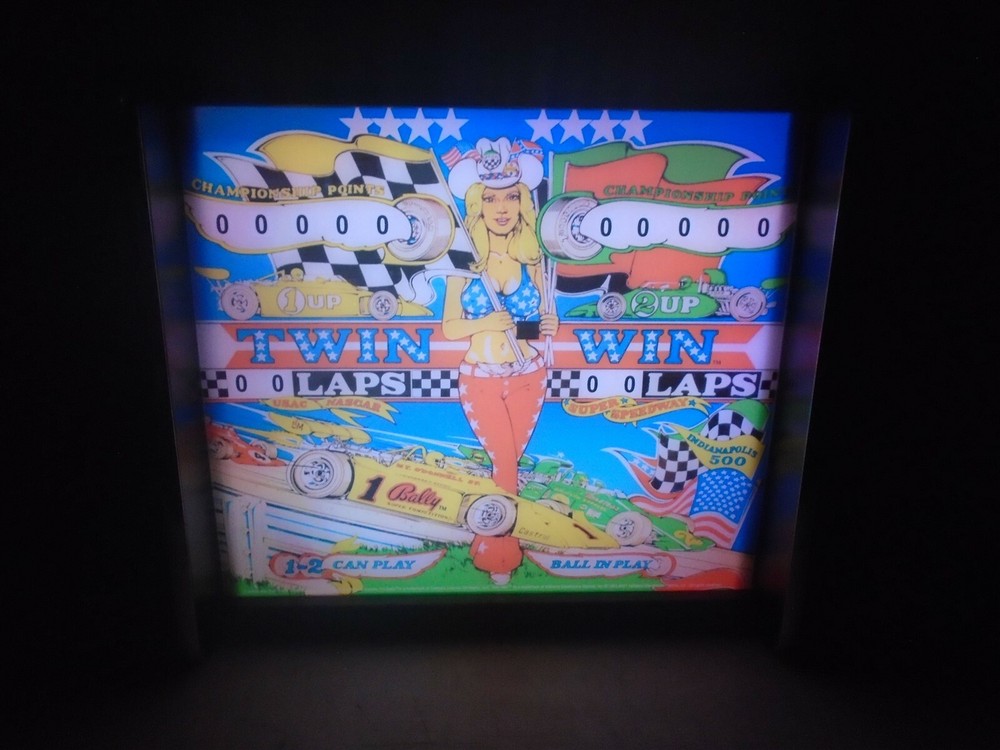 Bally Twin Win Pinball Head LED Display light box