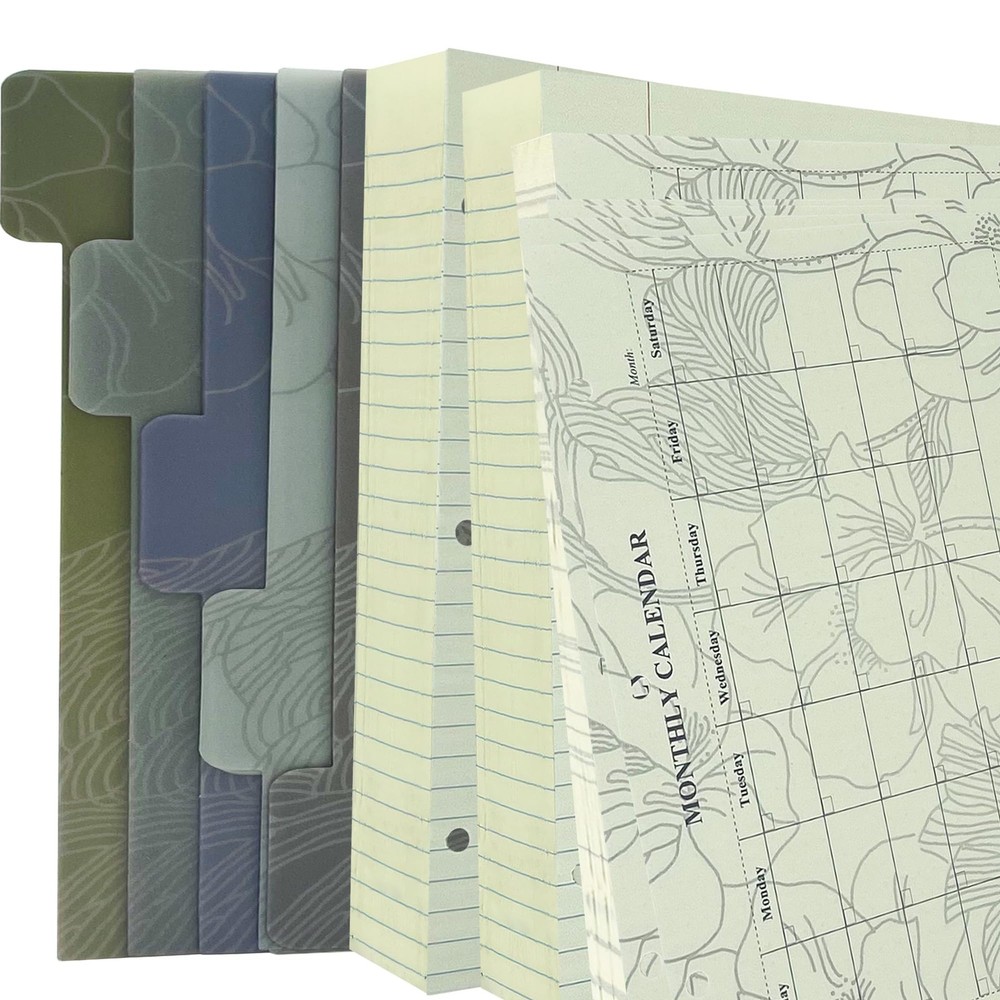 Metrubyone 180+28 Mini 3 Ring Binder 3 ring binder paper, Earthy Colors