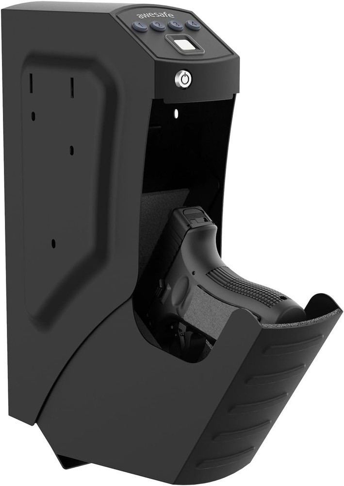 Compact Biometric Handgun Safe with LED Light - Secure Storage Solution