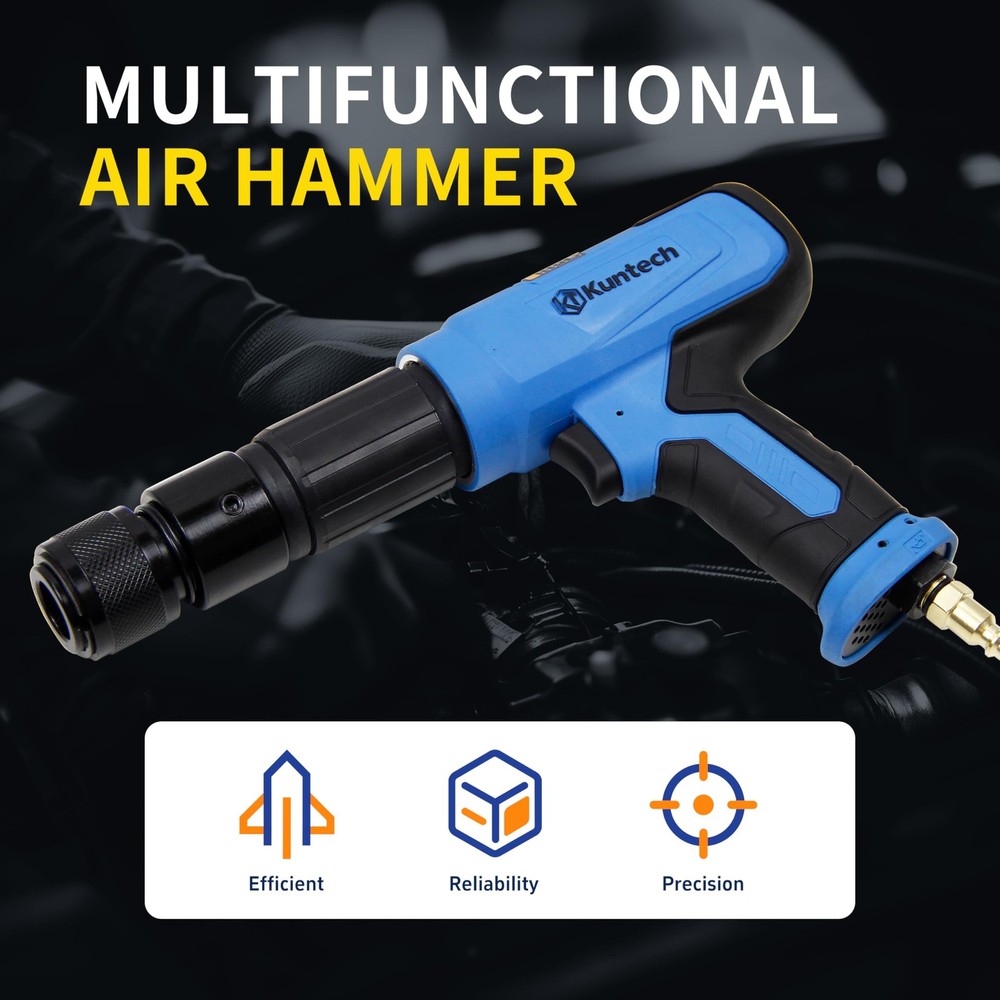 27PCS Hammer Kit, Pneumatic Hammers 2500 BPM, Hammer Piece Chisel Set with Ca...