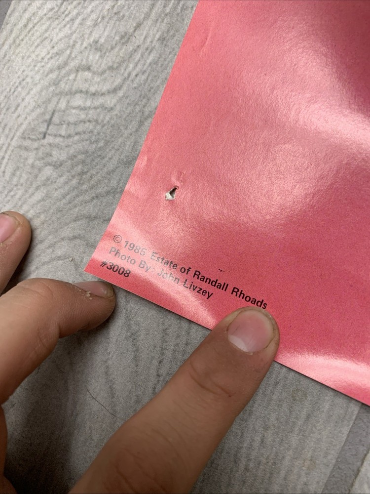 Vtg Randy Rhoads Poster 1985 By Funky Entertainment