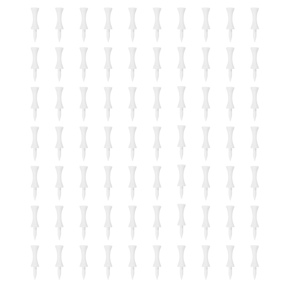 Plastic Golf Tees, 2.1 Inch Golf Tees Bulk, 100 Pack & White