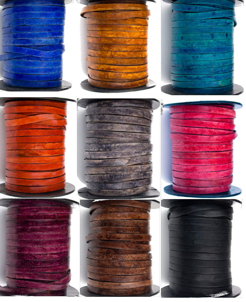 Xsotica® Genuine Flat Leather Cord - 5mm x 1mm